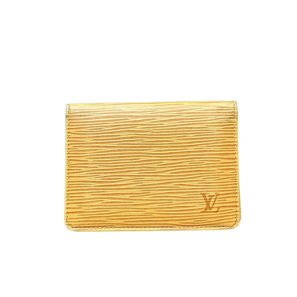 Louis Vuitton Yellow Epi bifold card case
